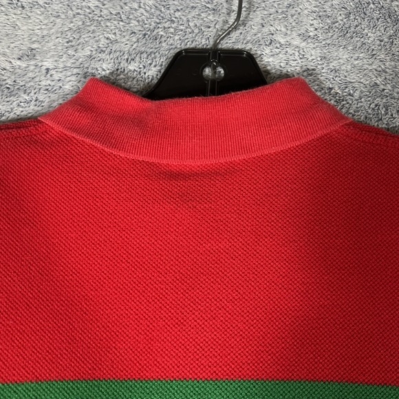 Polo Ralph Lauren VINTAGE SS Rugby Polo Men's M Red Blue Colorblock Yellow Pony - Picture 15 of 16
